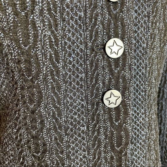 Vintage Doncaster Blue and Black Raised Pattern Blazer and Skirt Set  Sz.4P - Picture 15 of 16